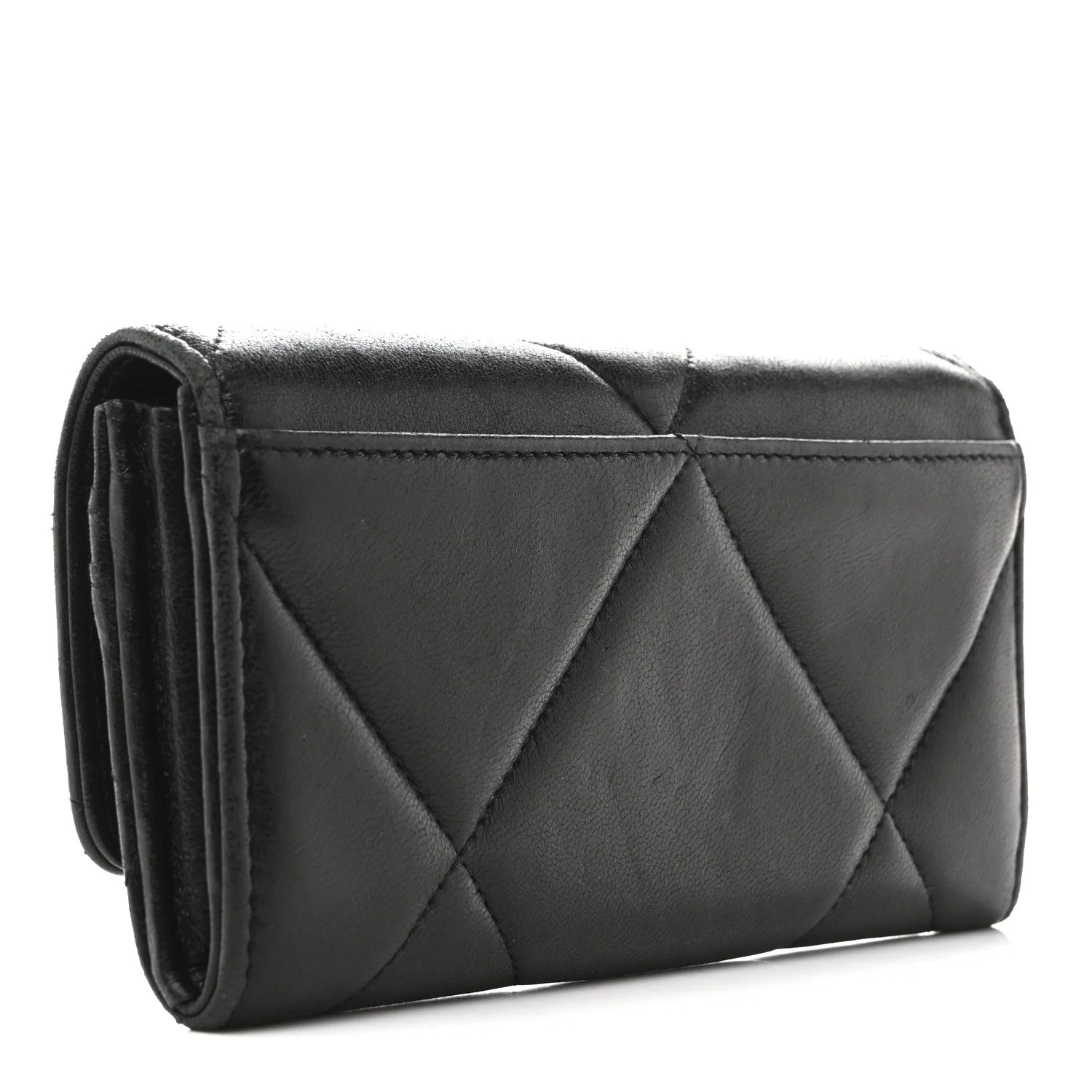 Shiny Chanel 19 Flap Wallet 3