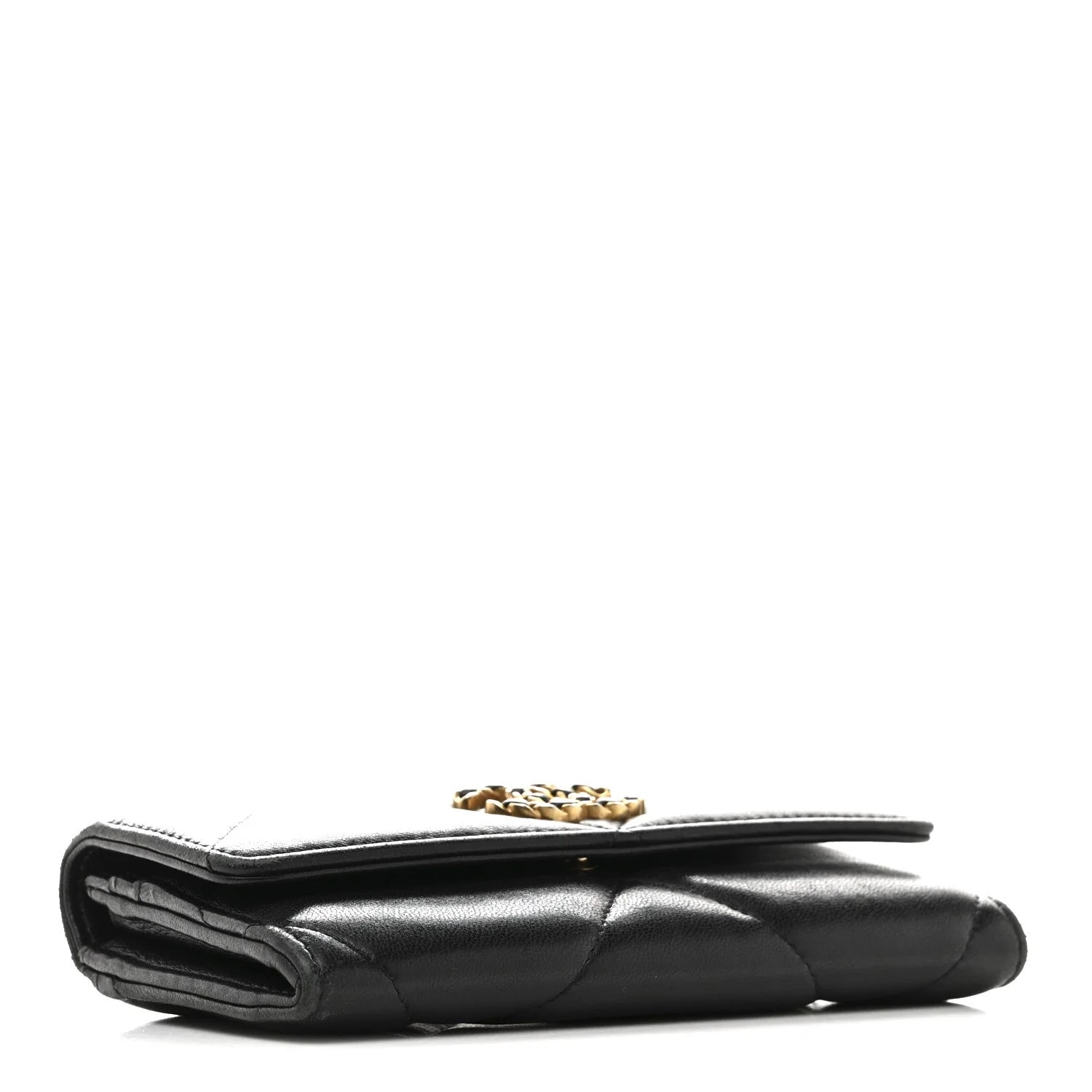 Shiny Chanel 19 Flap Wallet 4