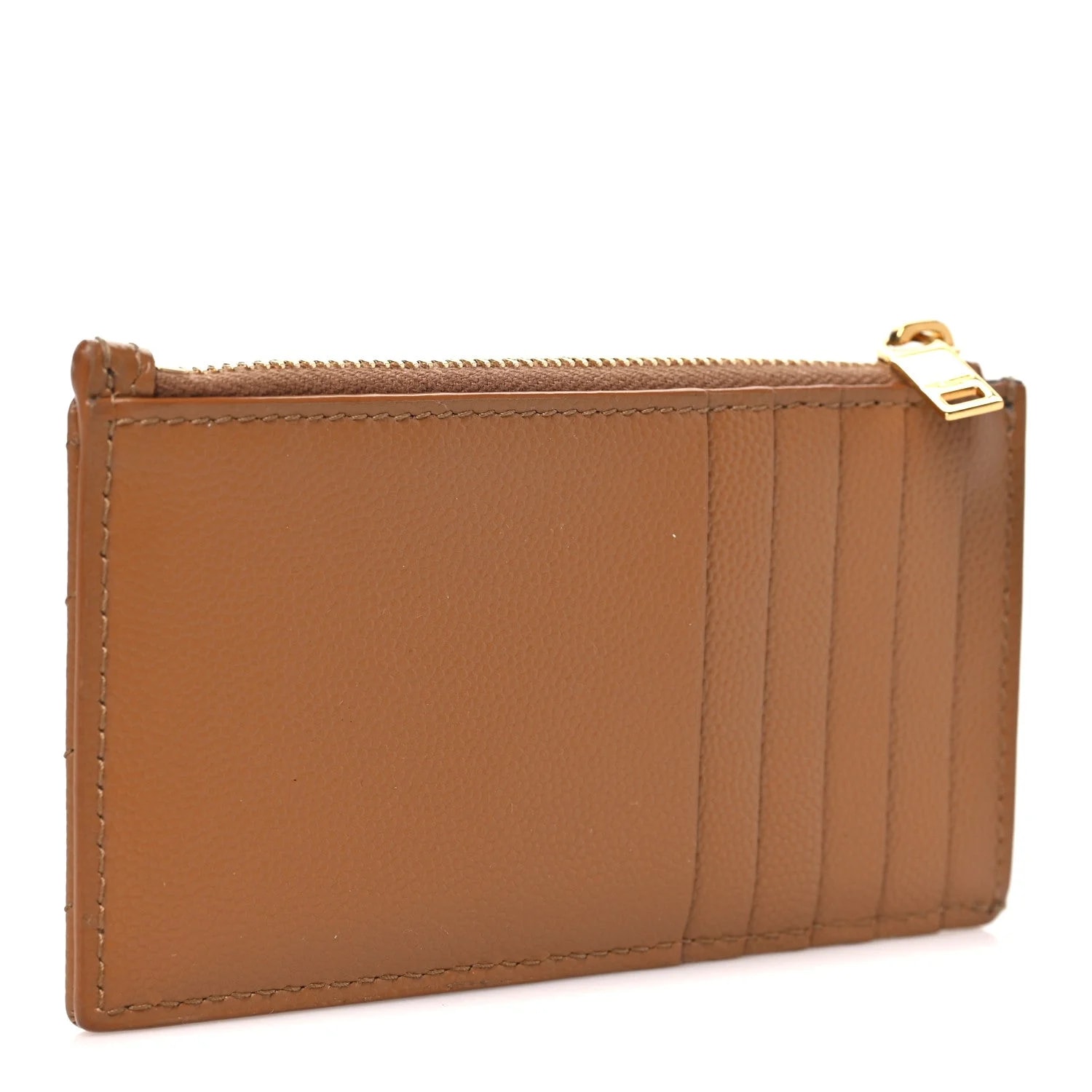 Grain de Poudre Chevron Fragments Zippered Card Case Cork 3