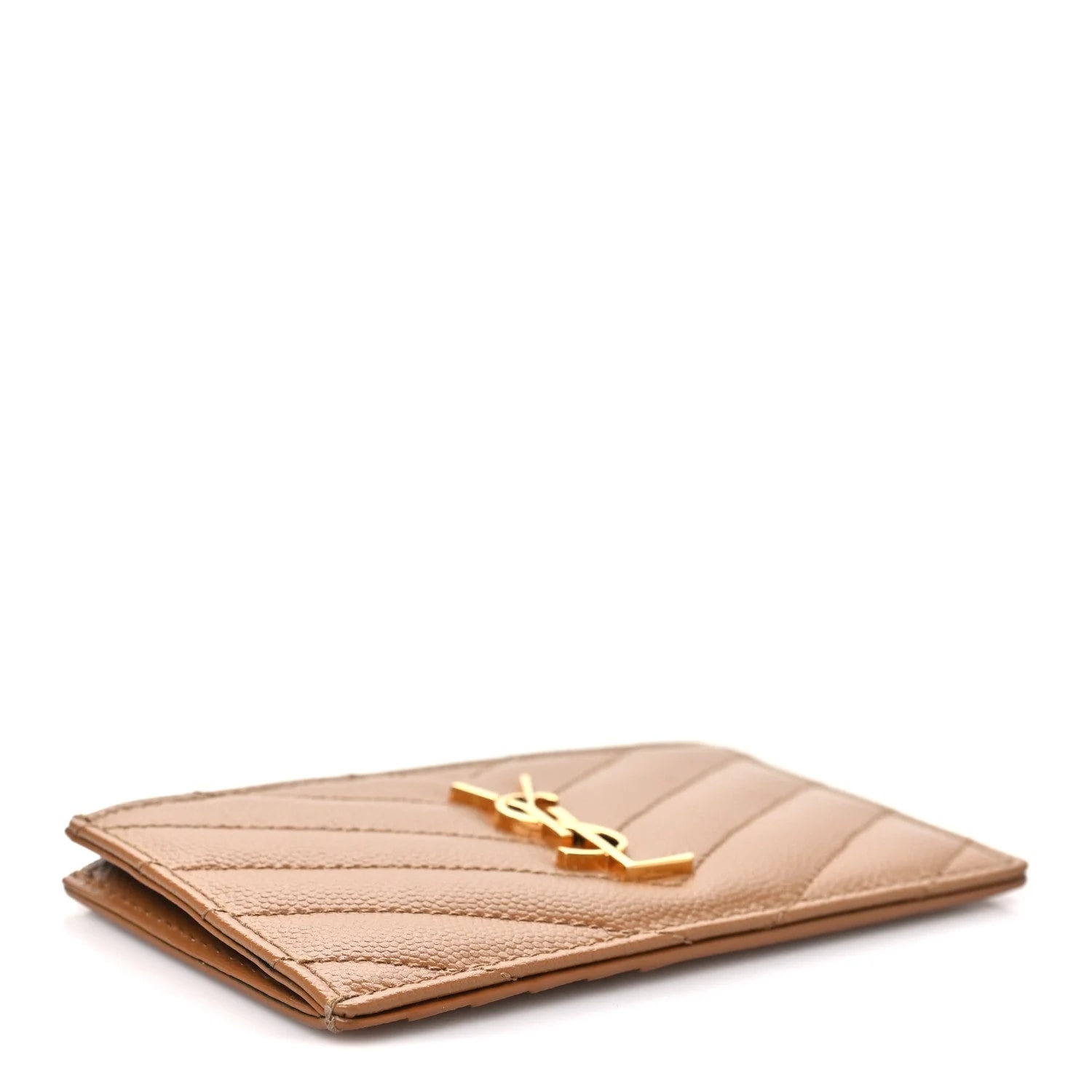 Grain de Poudre Chevron Fragments Zippered Card Case Cork 4