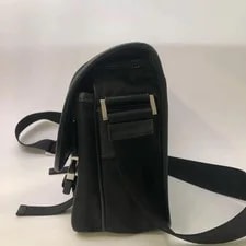 Prada Flap Enamel Triangle Metal Logo Messenger - Excellent #K8ZC34 4