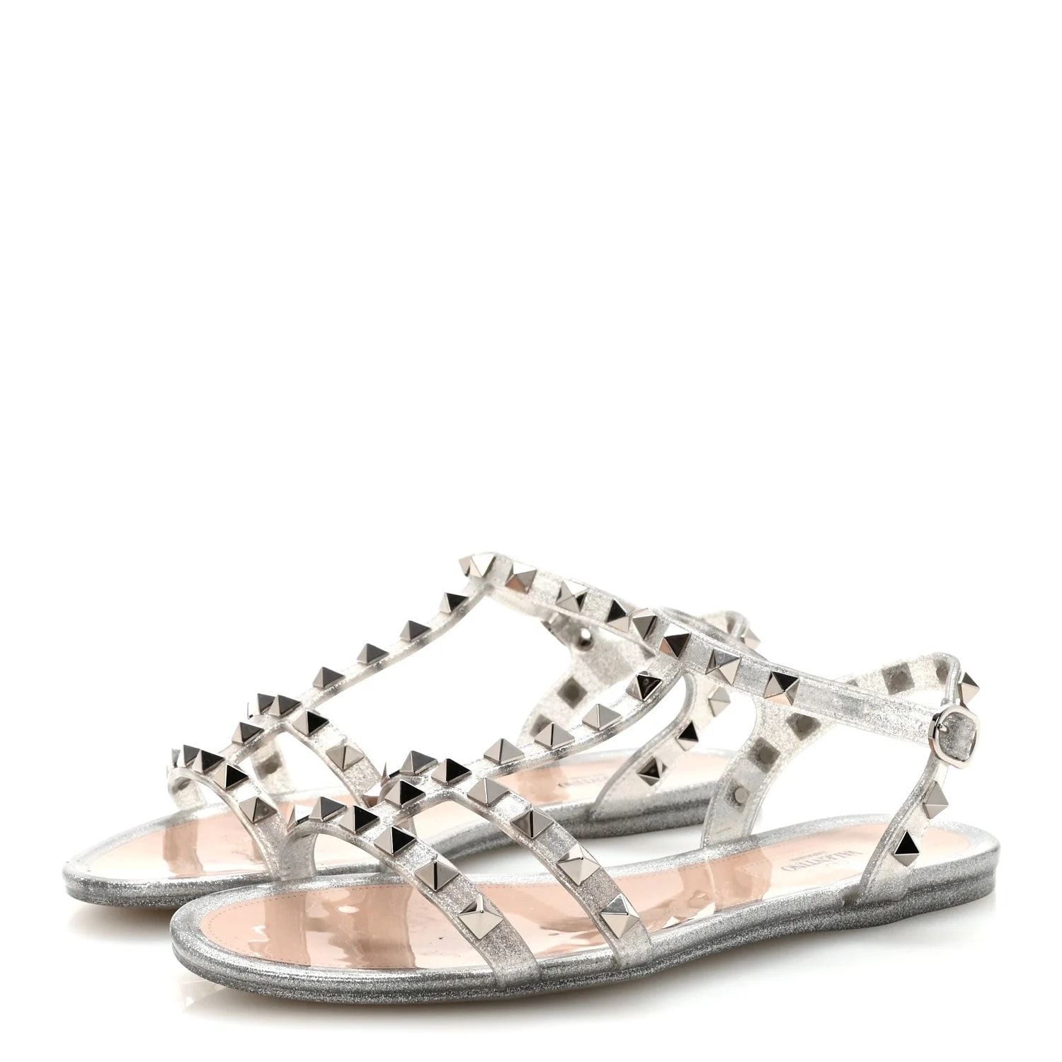 Jelly Glitter Rockstud Caged Thong 36 4