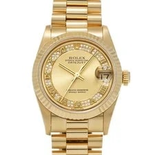 Rolex Datejust 68278 31mm Yellow Gold Champagne #WW456