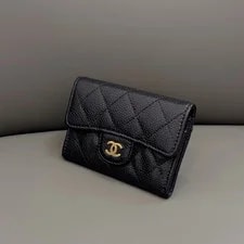 Authentic Chanel Classic Flap Wallet Wristlet 4