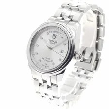 Tudor 56000 Glamour Date-day 10-DIAMOND Automatic Silver Dial SS F/S 3