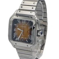 Cartier Santos WSSA0064 Stainless Steel Diamond / Brown 50mm 2026 #KNW2539 2