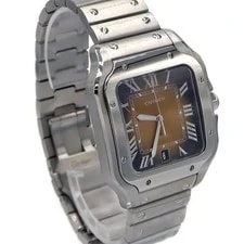 Cartier Santos WSSA0064 Stainless Steel Diamond / Brown 50mm 2026 #KNW2539 3