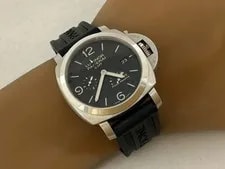Panerai Luminor 1950 3Days GMT PAM00321 OP6902 Black Excellent A6178 2
