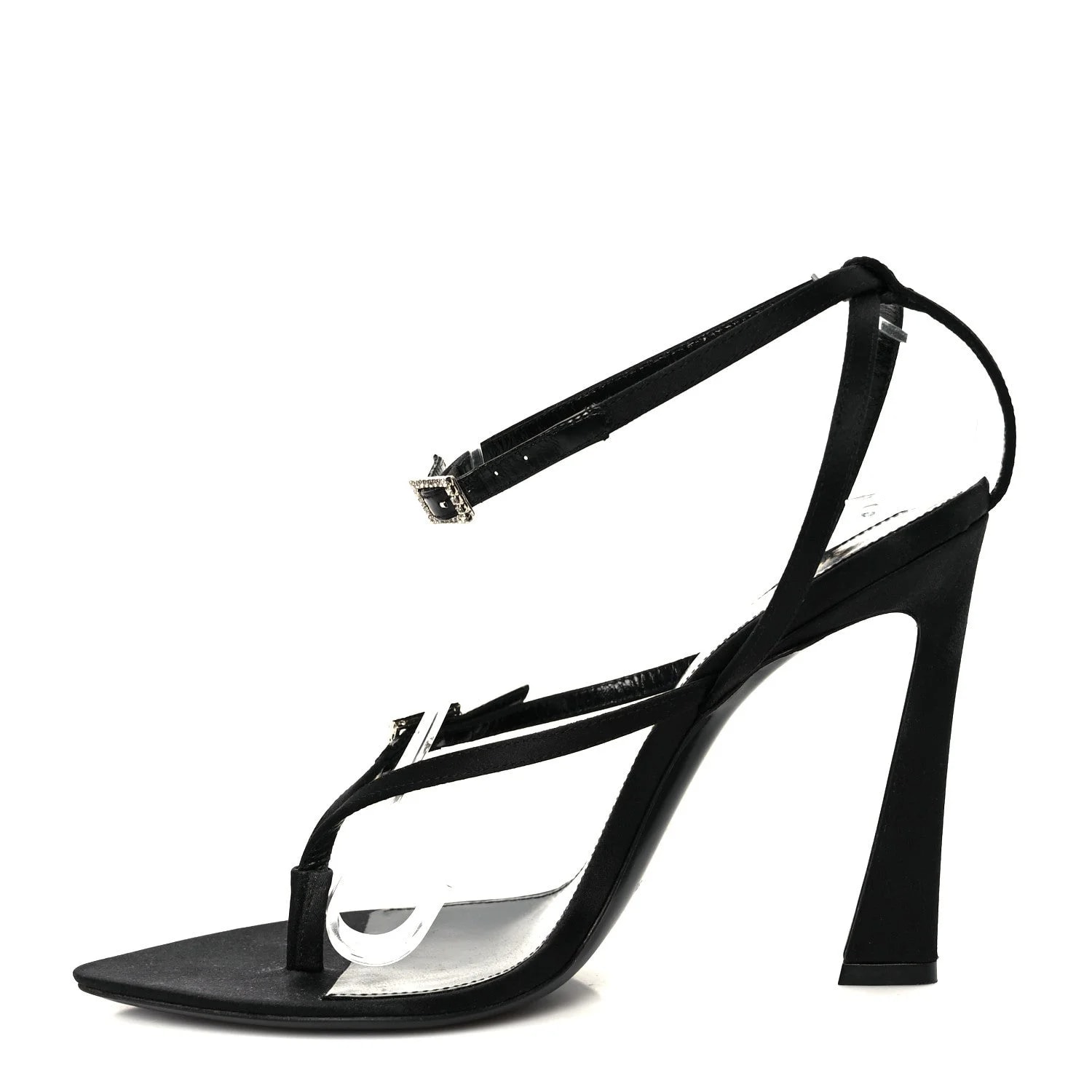 Saint Laurent — Crepe Nadja 105 Ankle Strap 37 — Designer Shoe — resale