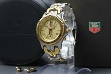 *N in Box* TAG Heuer CG1121-0 S/el Chronograph Gold Dial Japan 2