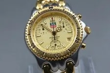 *N in Box* TAG Heuer CG1121-0 S/el Chronograph Gold Dial Japan 4