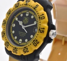 Tag Heuer — Tag Heuer 380.513/1 Black & Yellow Date Quartz From Japan — Watch — resale
