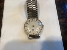 Case — Le Coultre 14K White Gold Case Cream Mystery Dial Stainless Steel Band — Watch — resale
