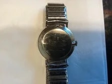 Le Coultre 14K White Gold Case Cream Mystery Dial Stainless Steel Band 2