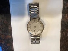 Le Coultre 14K White Gold Case Cream Mystery Dial Stainless Steel Band 3