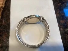 Le Coultre 14K White Gold Case Cream Mystery Dial Stainless Steel Band 4