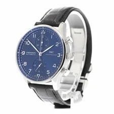 IWC Schaffhausen Portuguese IW371491 Automatic 41mm Box Papers Blue Chronograph 3