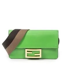 Fendi — Fendi Mini Flat Baguette Smooth — Handbag — resale