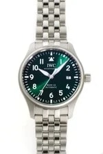 IWC Pilot's Mark XX IW328206 Stainless Steel 40mm Green Dial #HIW066 2