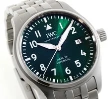 IWC Pilot's Mark XX IW328206 Stainless Steel 40mm Green Dial #HIW066 4
