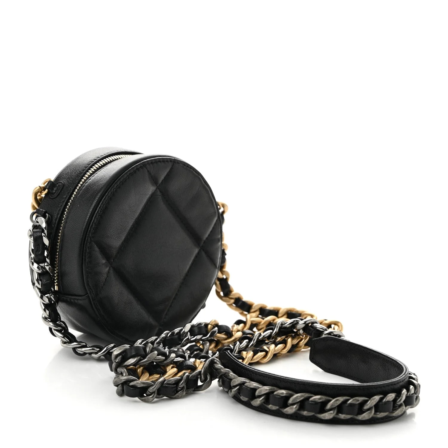 Shiny Chanel 19 Round With Chain 3