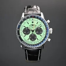 Breitling — Breitling Navitimer B01 AB0138 43mm Green Dial Stainless Steel — Watch — resale