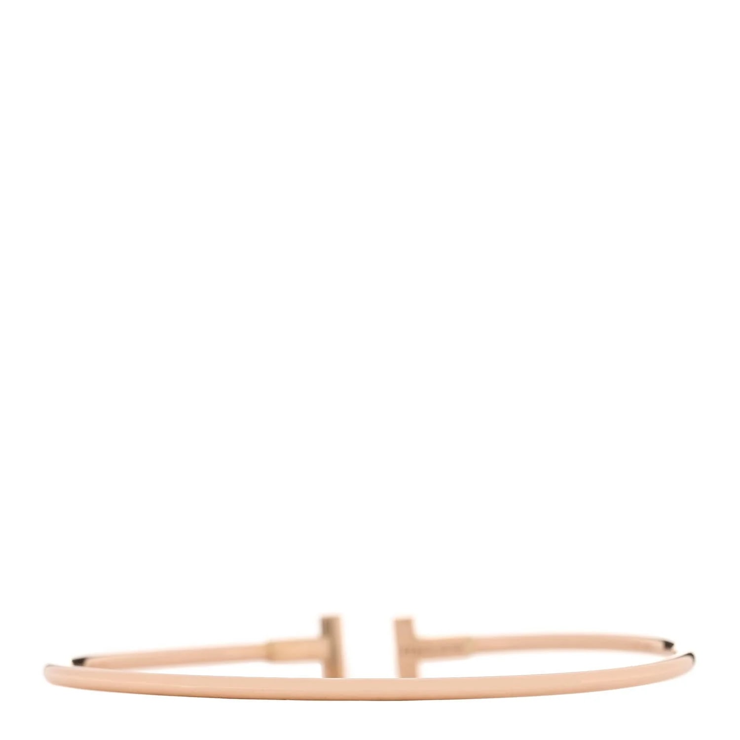 18K Rose Gold Narrow T Wire 2