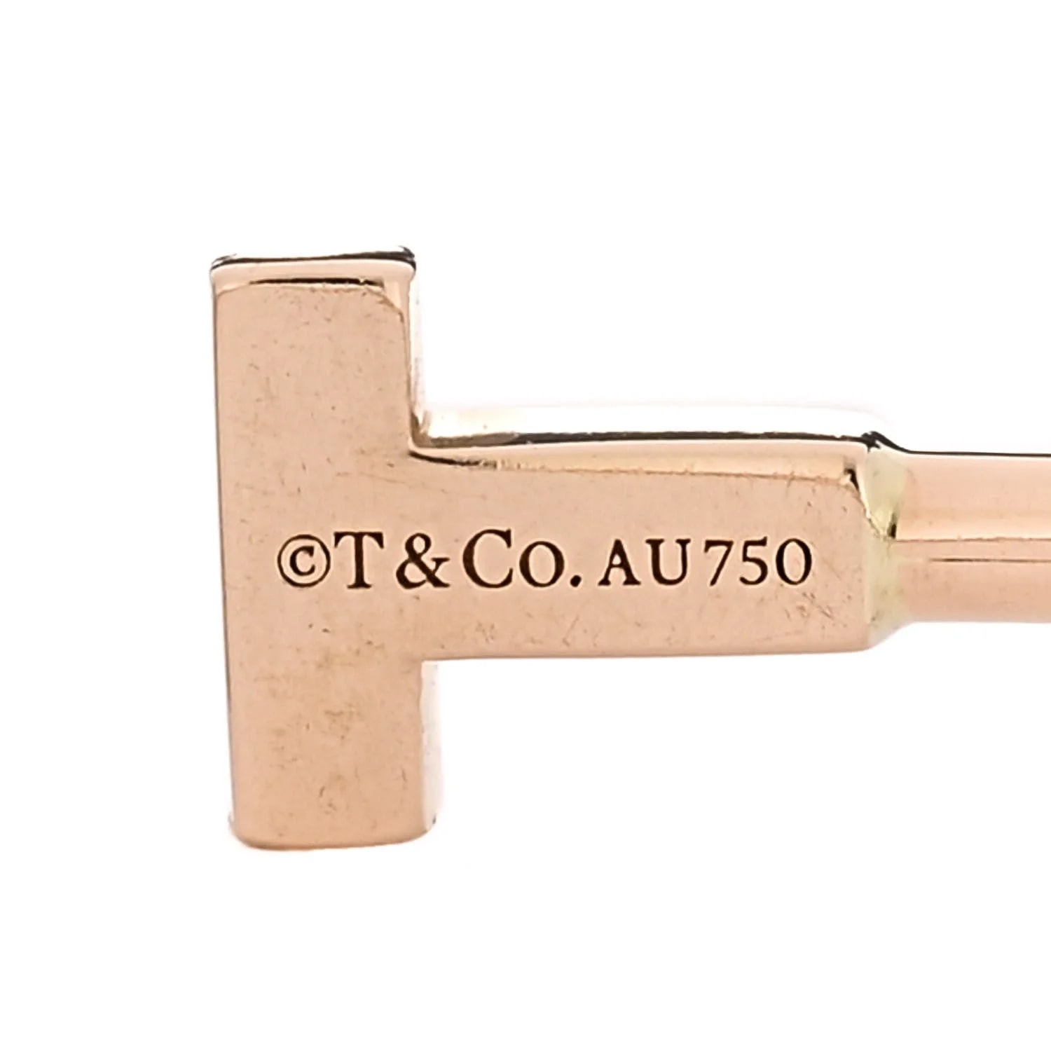 18K Rose Gold Narrow T Wire 3