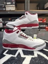 Air Jordan 3 Retro Cardinal 2021 Size 12M 13.5W Clean CT8532-126 2