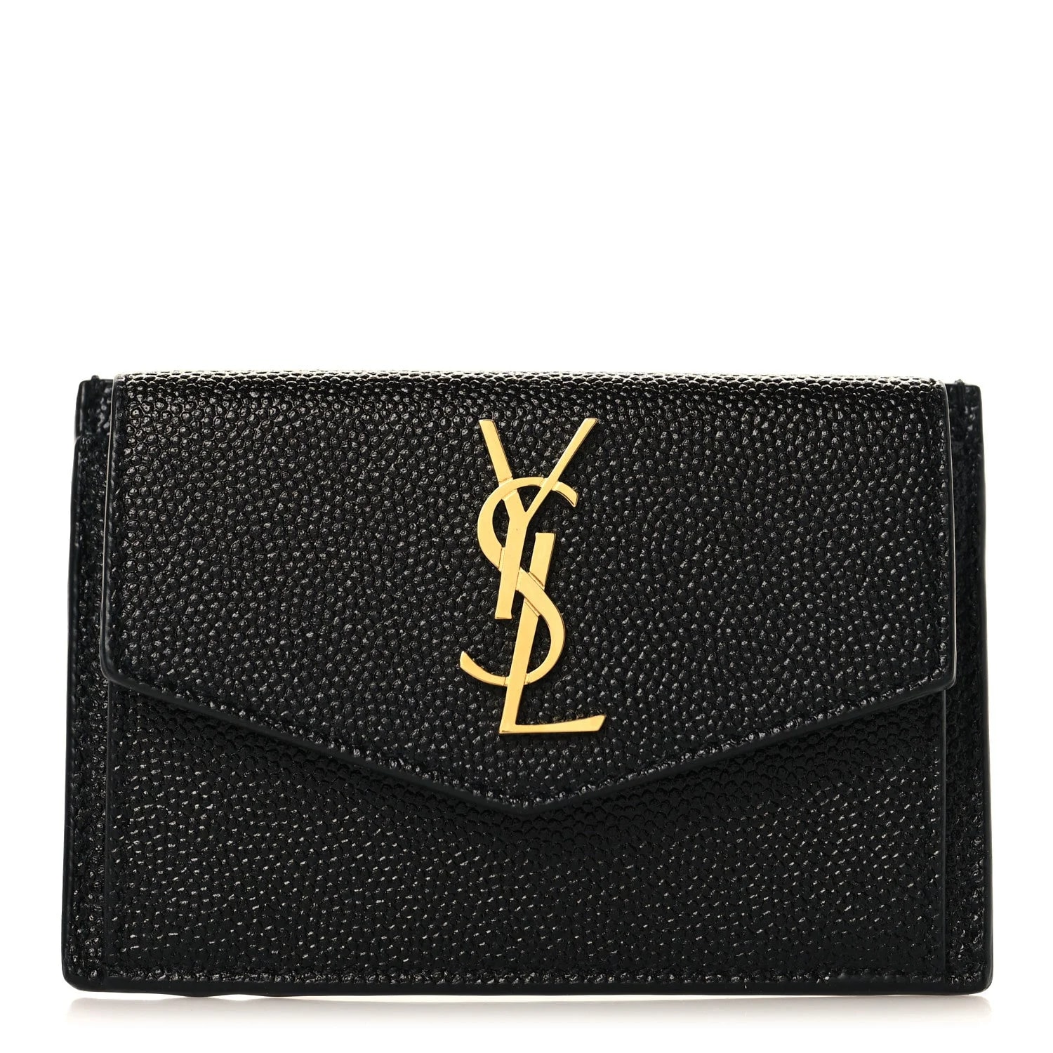 Saint Laurent — Grain de Poudre Uptown Card Case — Accessory — resale