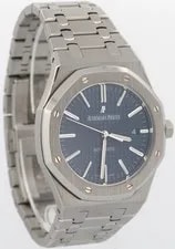 2013 Papers Audemars Piguet Royal Oak Blue 41mm Steel 15400ST.OO.1220ST.03 BOX 3