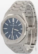2013 Papers Audemars Piguet Royal Oak Blue 41mm Steel 15400ST.OO.1220ST.03 BOX 4
