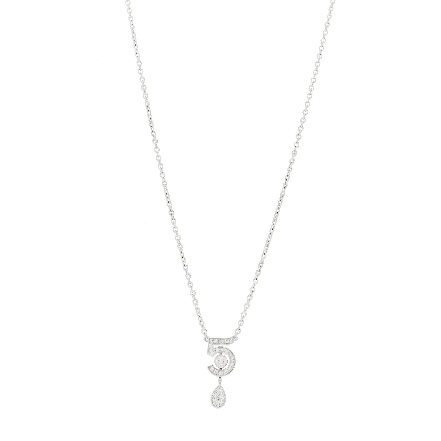 Chanel — 18K White Gold Eternal No 5 — Jewelry — resale