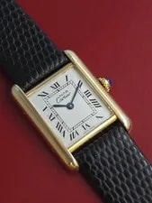 Authentic 1990's Cartier Tank Quartz With Box Classic and Chic 2