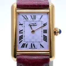 Cartier — Cartier W1017554 Must Tank SM Vermeil 2003 Christmas Limited Model Purple Dial Q — Watch — resale
