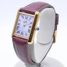 Cartier W1017554 Must Tank SM Vermeil 2003 Christmas Limited Model Purple Dial Q 2