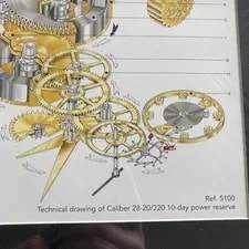 Patek Philippe Technical Drawing of Caliber 28-20/220 ref.5100 4