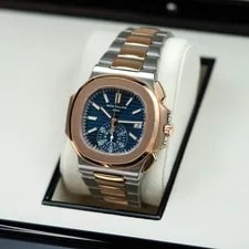 Patek Philippe Nautilus Rose Gold Stainless Steel Blue Dial 5980/1AR 3