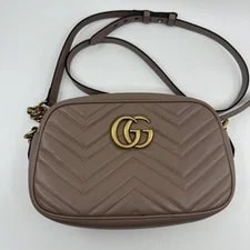 Gucci — Gucci Marmont Mini Camera Nude Matelasse Crossbody — Handbag — resale