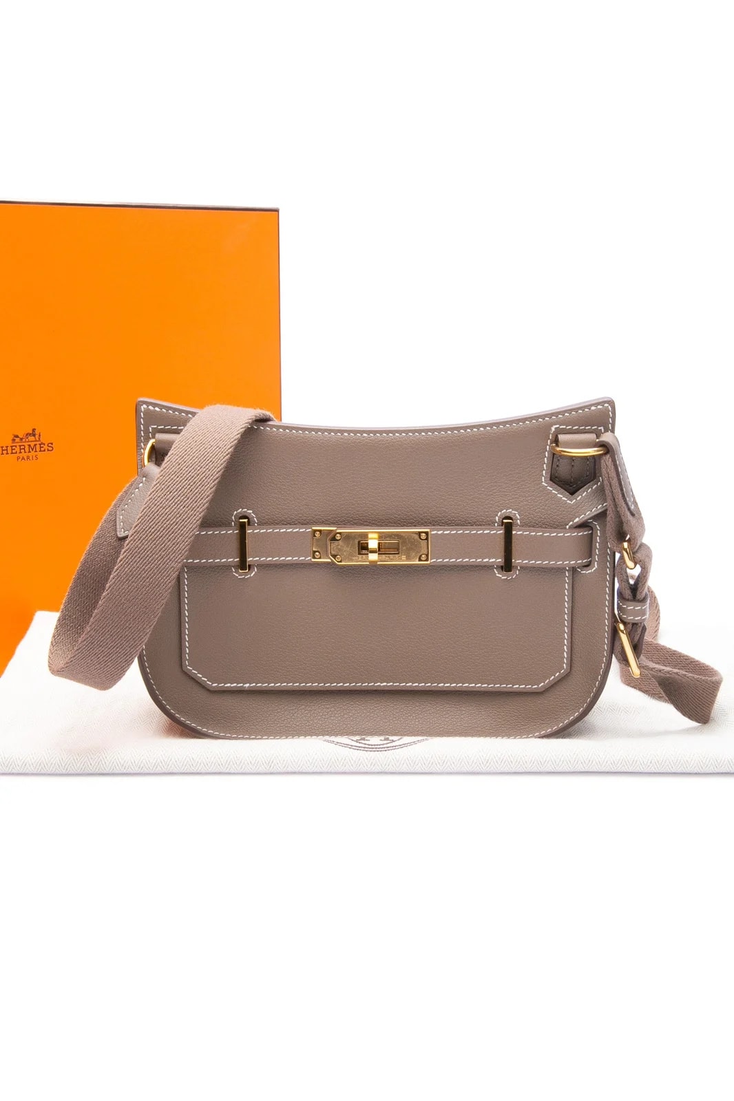 Hermès — Hermes Etoupe Jypsiere Evercolor Shouder — Handbag — resale
