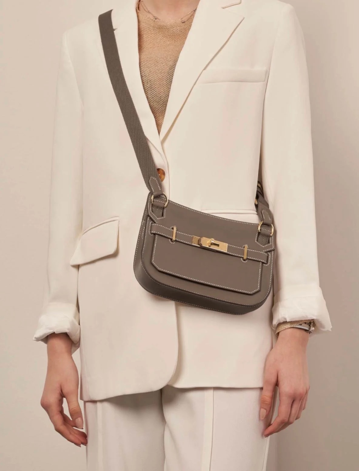 Hermes Etoupe Jypsiere Evercolor Shouder 2