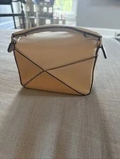 ’s LOEWEWhiteCalfskin Mini Woven Puzzle 2