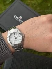 Tag Heuer Aquaracer WAF1111 White Dial 39mm Swiss Quartz ’S Box + Strap 2