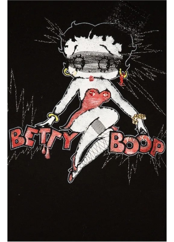 Saint Laurent — Saint Laurent Betty Boop Embroidered Tee — streetwear — resale