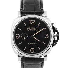 Panerai — Panerai Luminor Due PAM00674 Black Stainless Steel Leather 45mm PAM674 BOX — Watch — resale