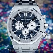 Audemars Piguet — Audemars Piguet Royal Oak Chronograph 26331ST.OO.1220ST.01 41mm Blue Dial B & P — Watch — resale