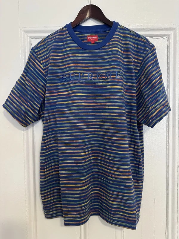 Supreme — Supreme Short Sleeve Stripe Top Tee — streetwear — resale