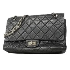 Chanel — Auth [6gb1465-k] Chanel 2.55/matelasse W Flap WChain Bl... — Handbag — resale