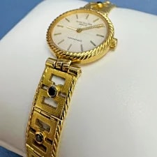 Patek Philippe Tiffany & Co 18K Gold With Blue Diamond Accents 4
