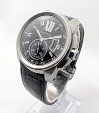 Cartier — Cartier Calibre de W7100041 Auto Black Dial With — Watch — resale